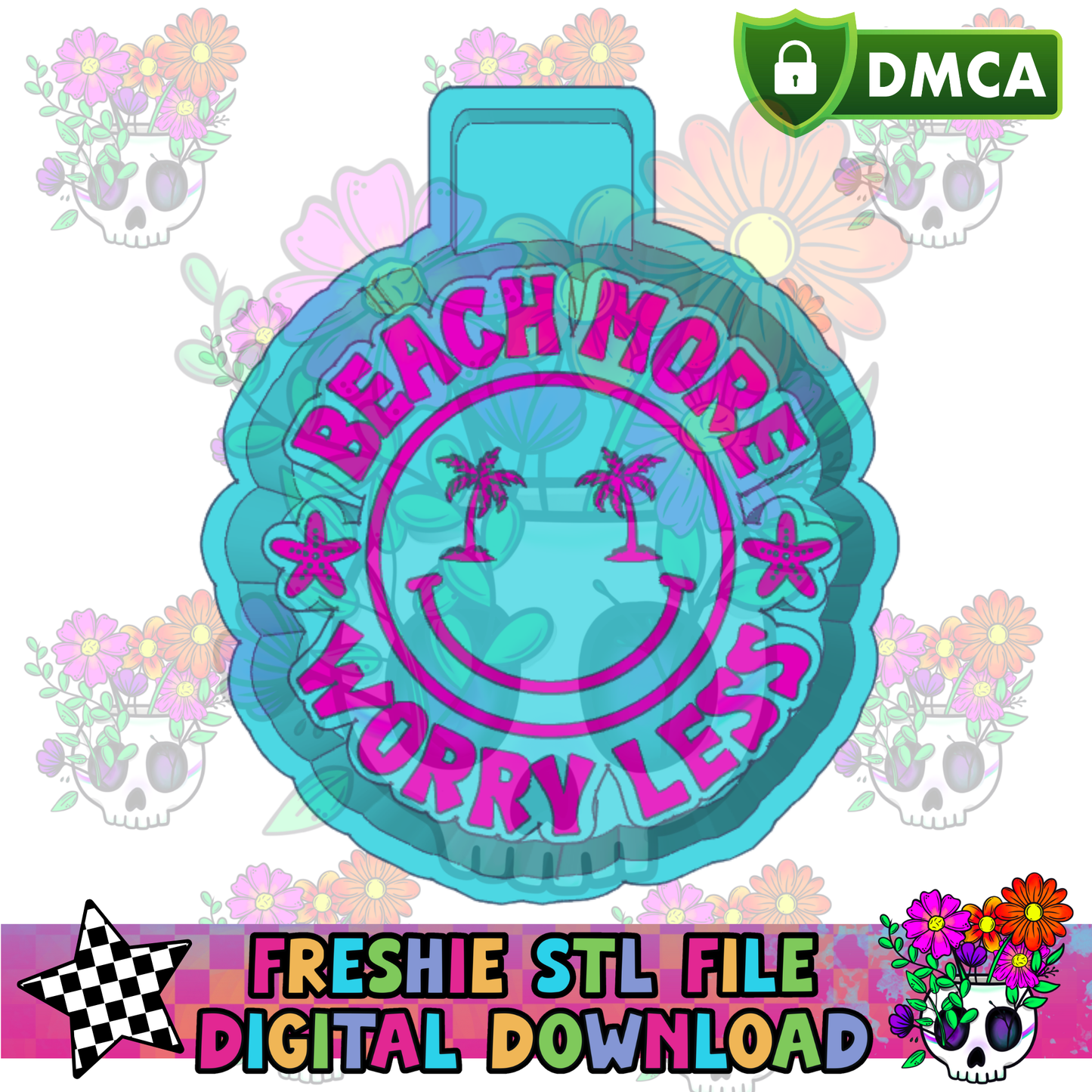 Beach More Worry Less Housing Mold Maker STL File