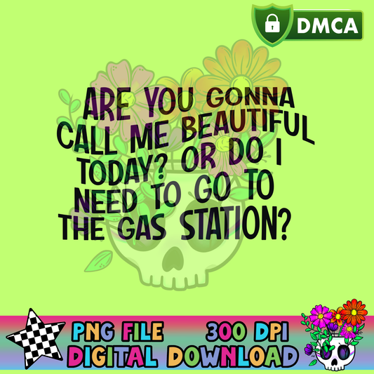 Call Me Beautiful or the Gas Station - PNG