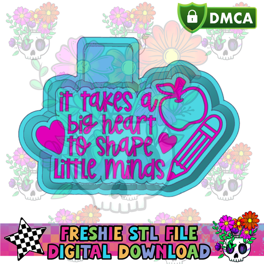 Big Hearts Shape Minds Mold Maker STL File