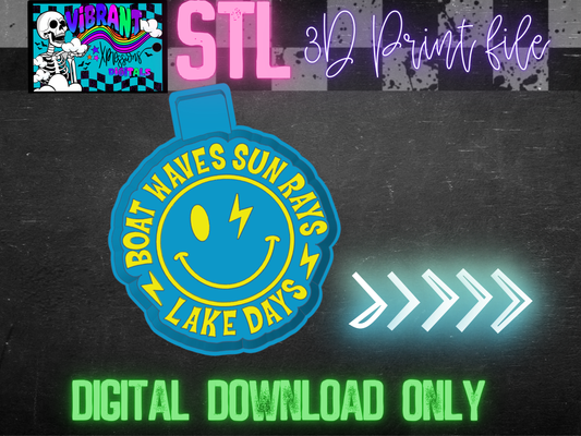 Boat Waves Sun Rays Lake Days Mold Maker STL File