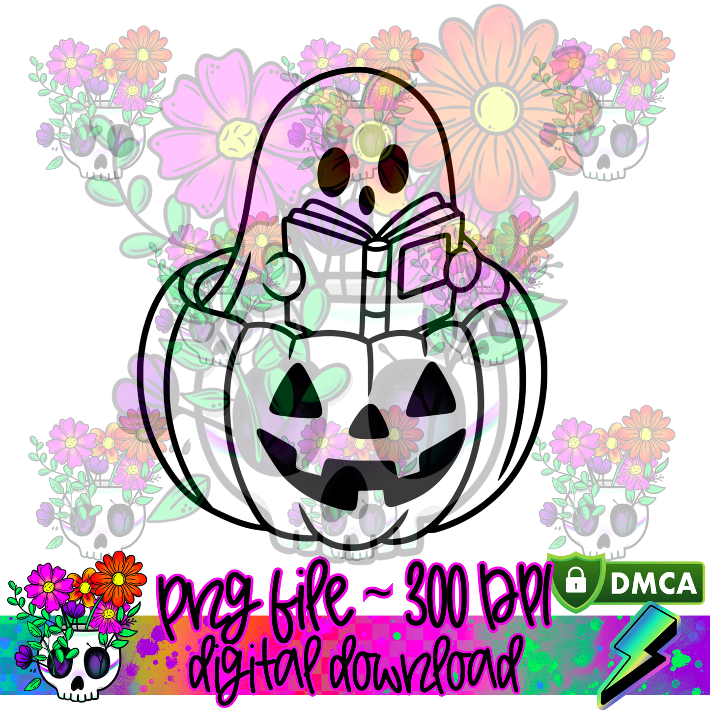 Book Ghost in Pumpkin - PNG