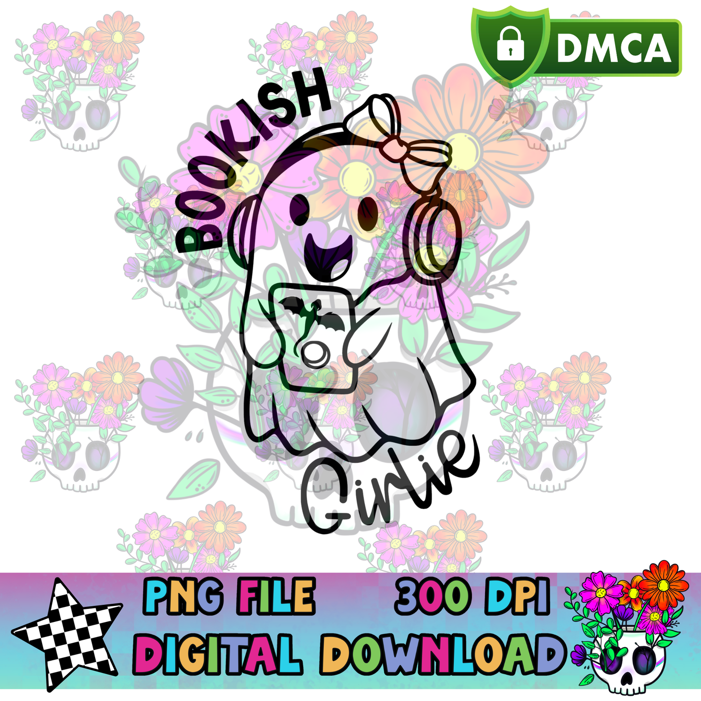 Bookish Girlie Audiobook Ghost - PNG
