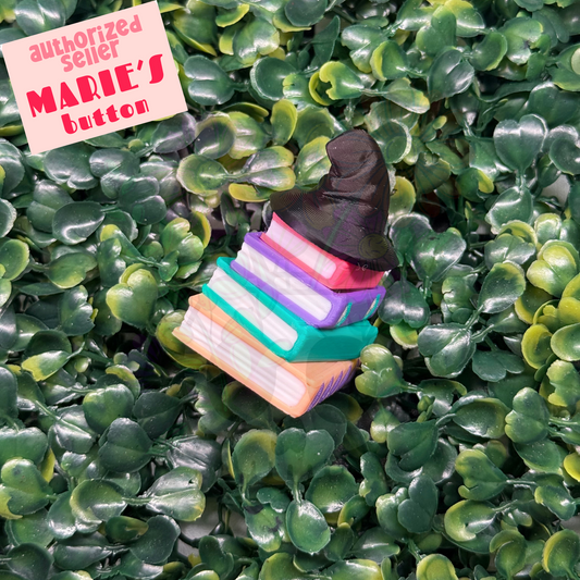 Bookstack with Witch's Hat Fidget Clicker