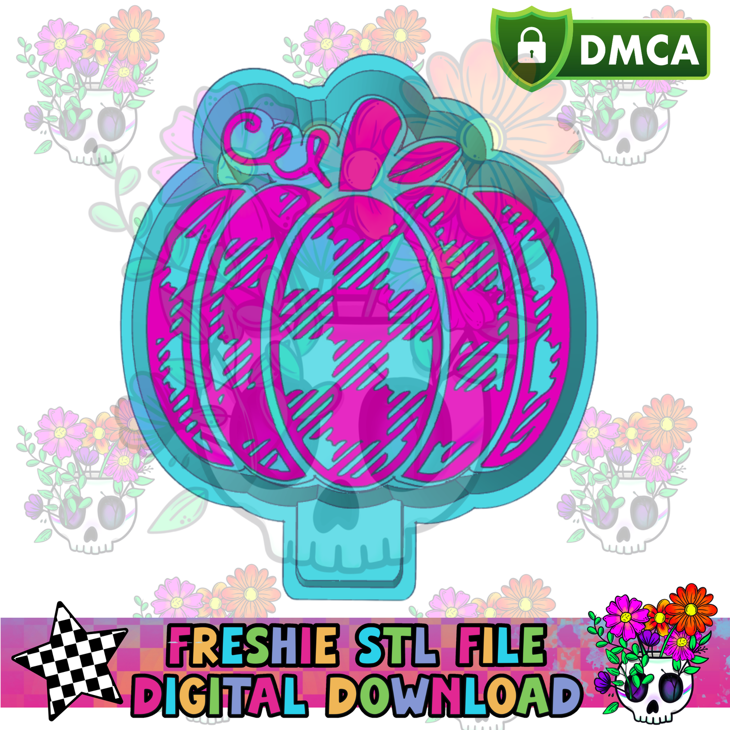 Buffalo Plaid Pumpkin Housing Mold Maker STL File