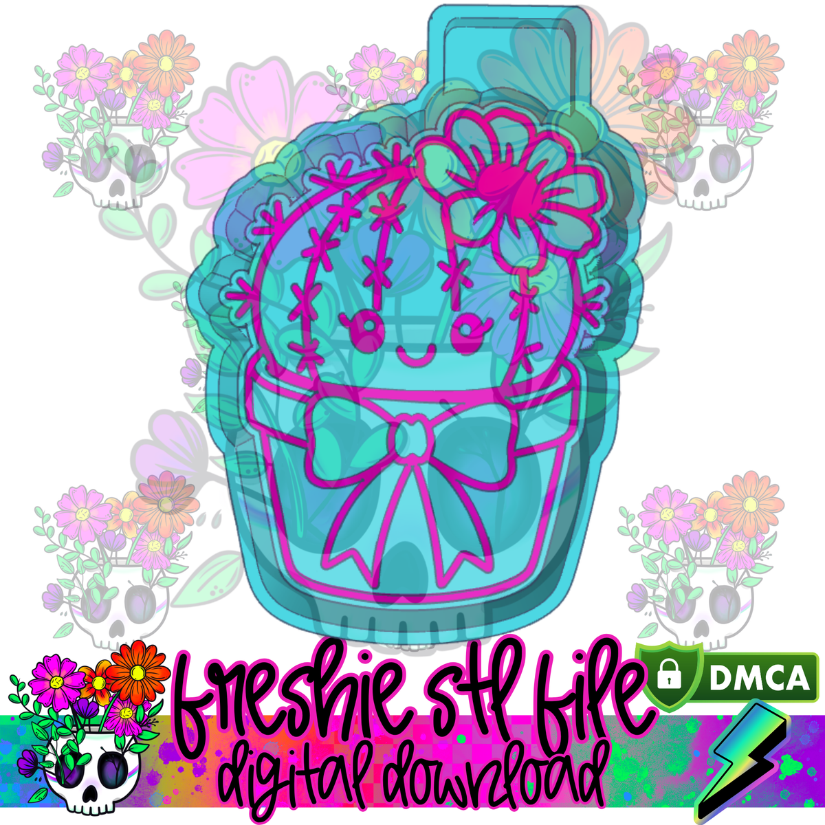 Cute Cactus Bloom Succlent Mold Maker STL File