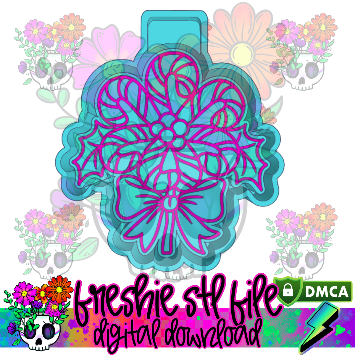 Candy Cane Flower Mold Maker STL File