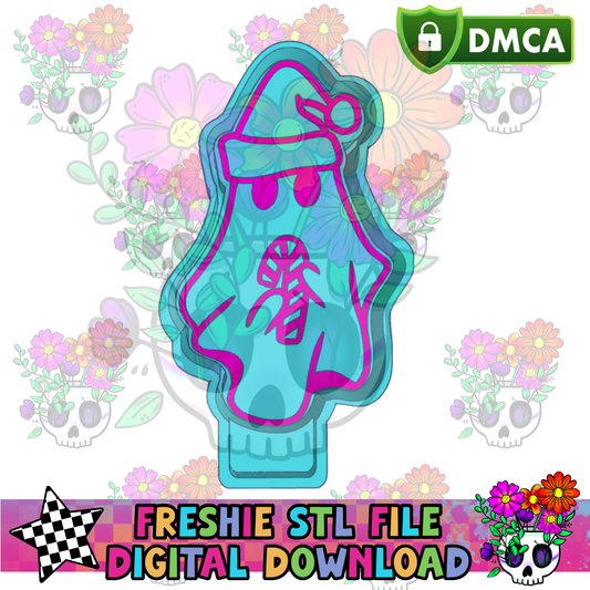 Candy Cane Ghost Mold Maker STL File