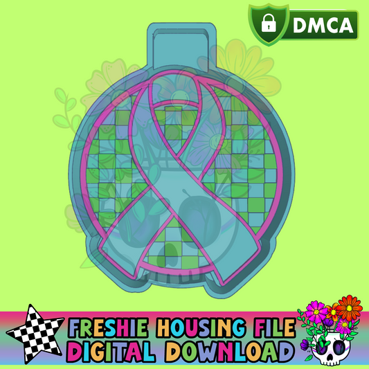 Checkered Awareness Ribbon Mold Maker STL File