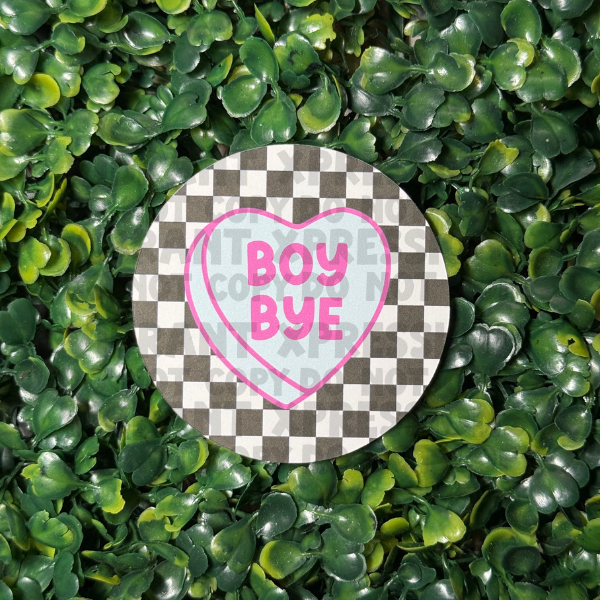 Checkered Boy Bye - Cardstock