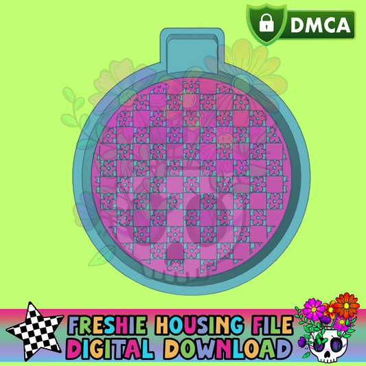 Checkered Daisies Mold Maker STL File