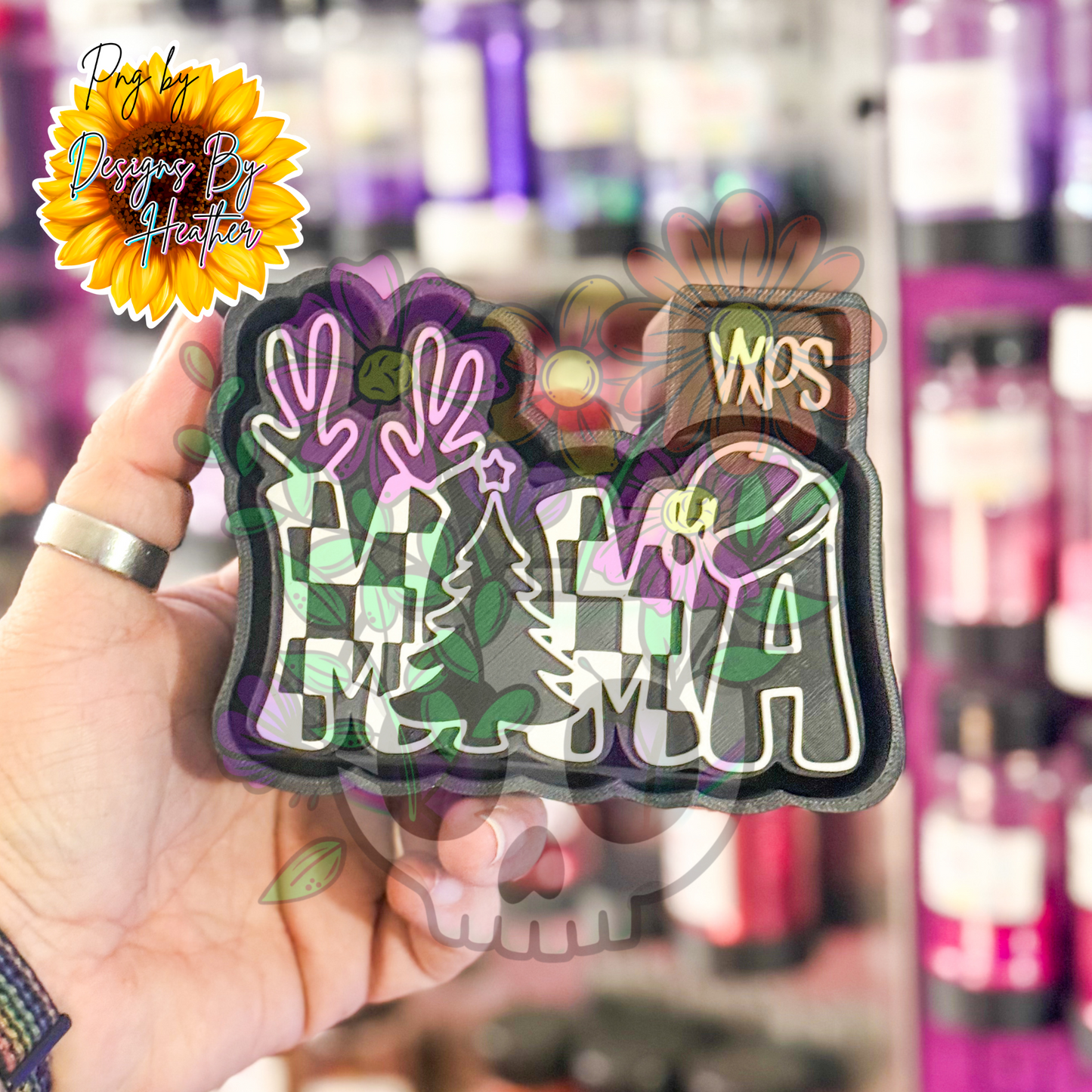 Mama Checkered Christmas Freshie Mold - Semi Exclusive