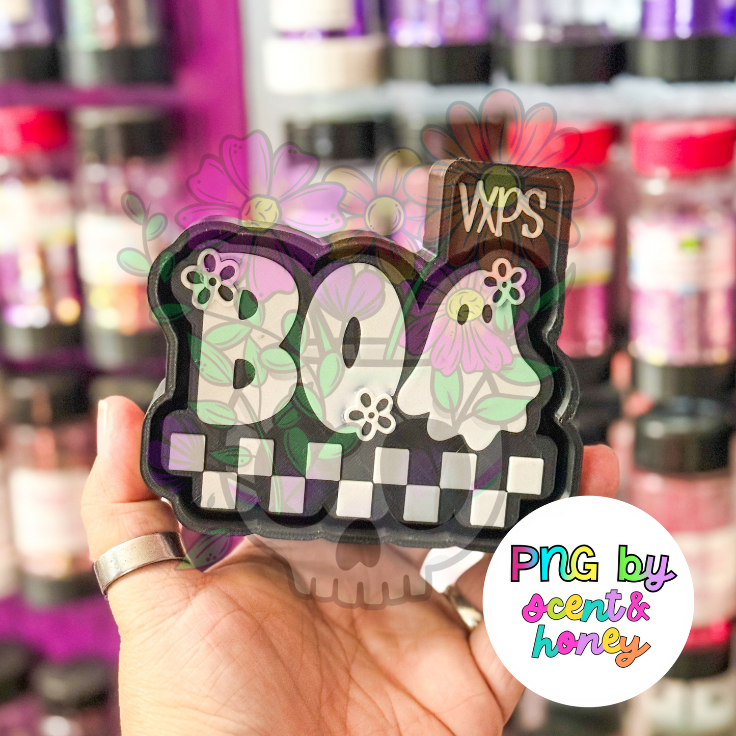 Checkered Boo Ghost – Semi Exclusive Freshie Mold