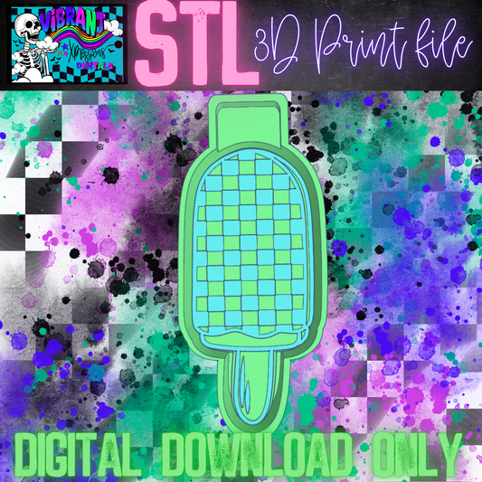 Checkered Popsicle Mold Maker STL File