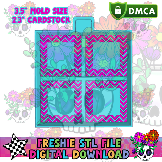 Chevron Cardstock Tray Mold Maker STL File