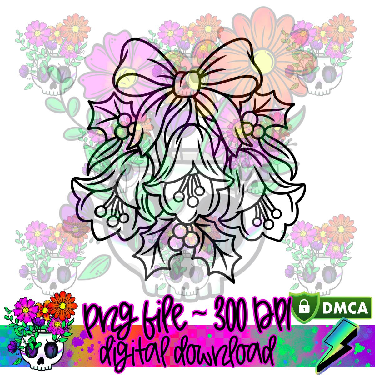 Christmas Bell Flower - PNG