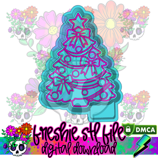 Christmas Bow Tree Mold Maker STL File