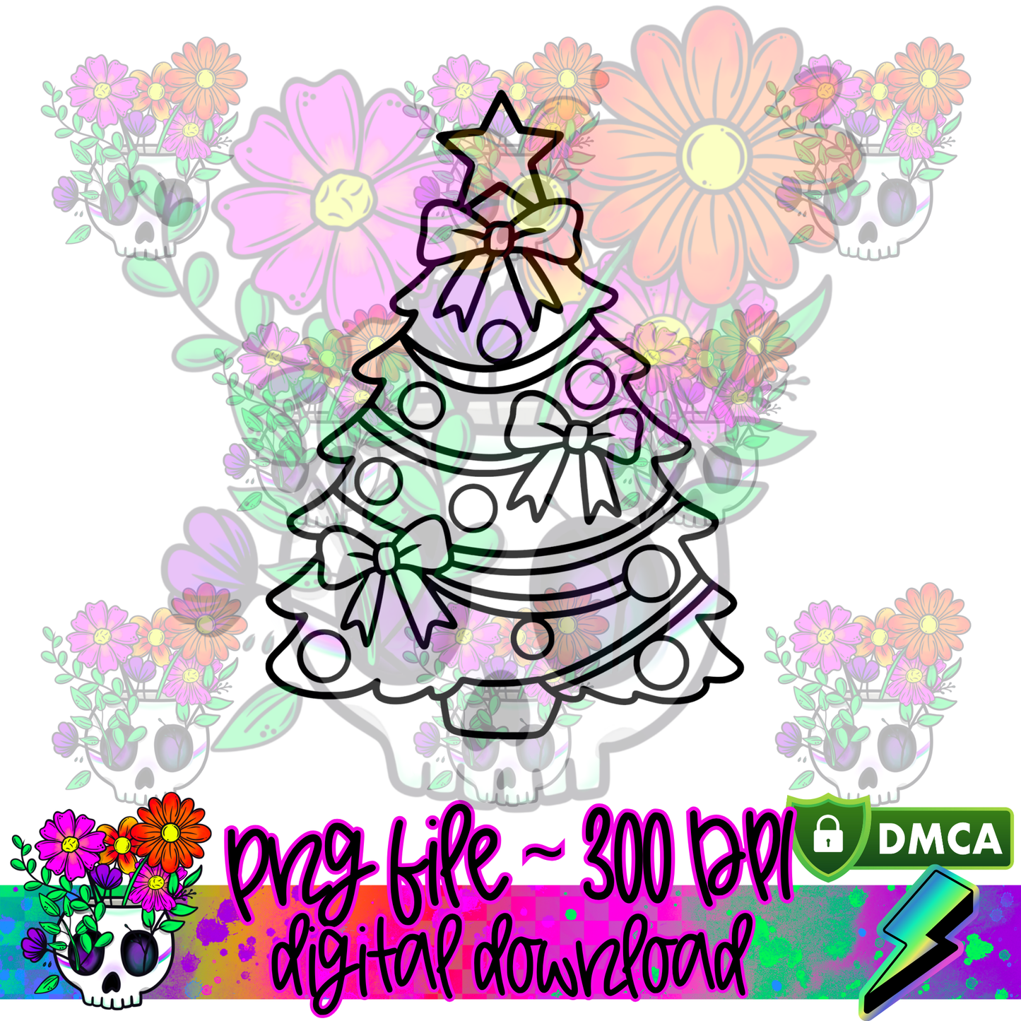 Christmas Bow Tree - PNG