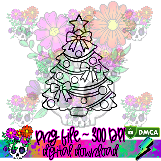 Christmas Bow Tree - PNG