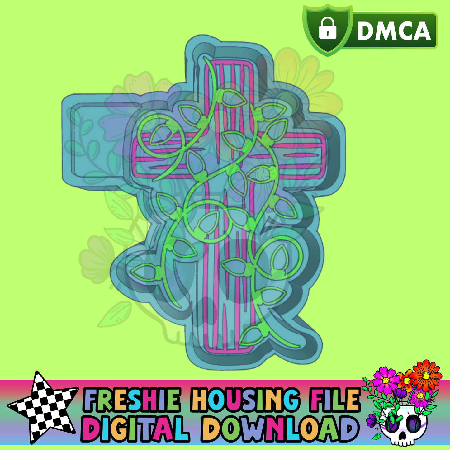 Christmas Cross Mold Maker STL File