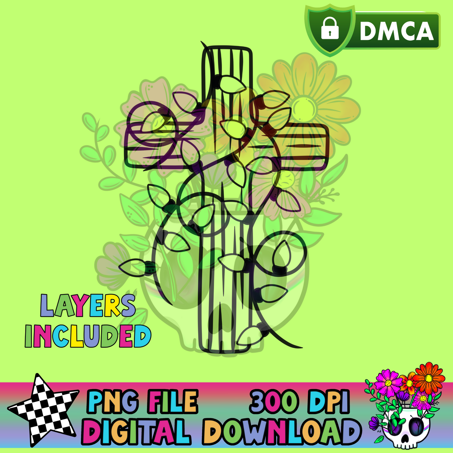 Christmas Cross - PNG