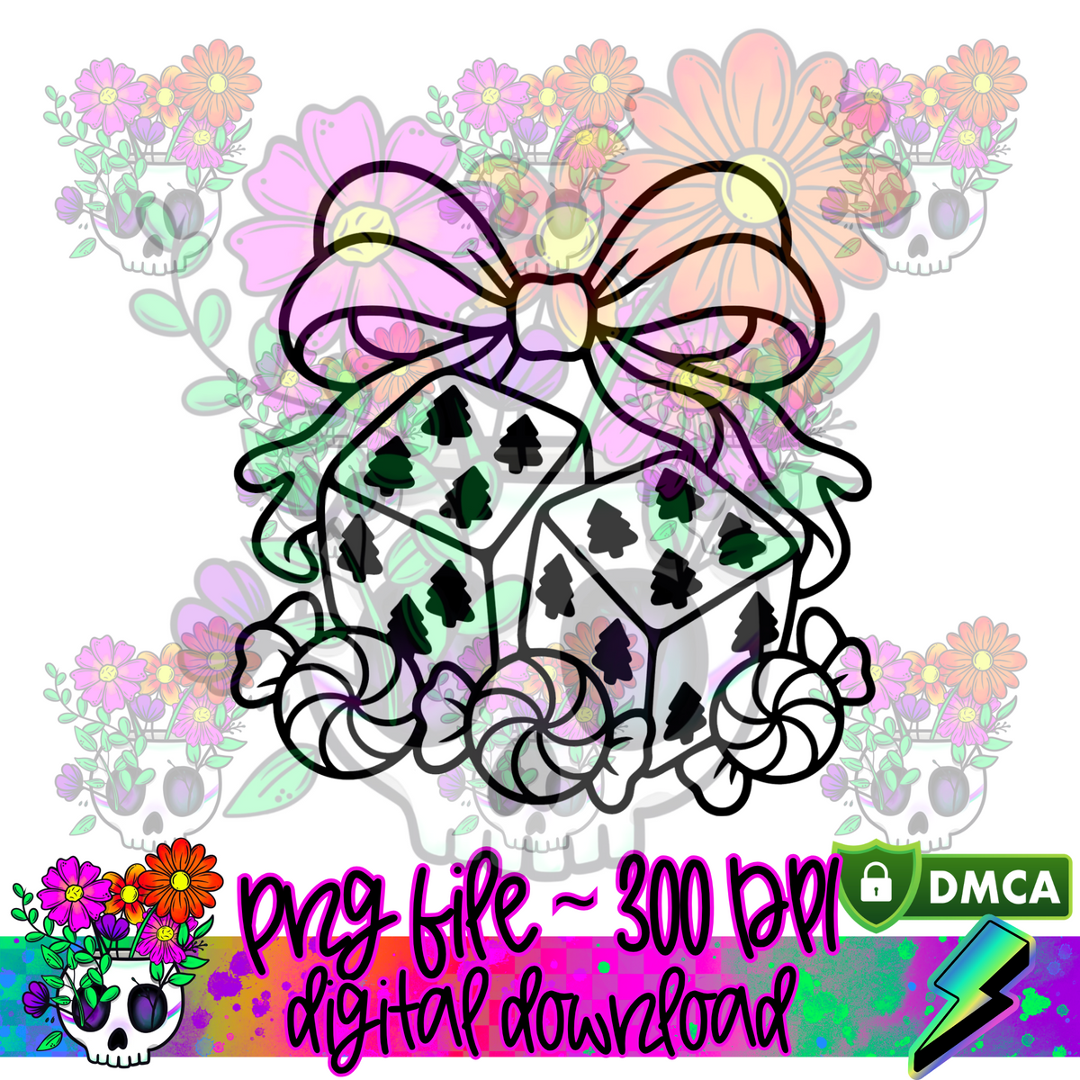 Christmas Dice - PNG