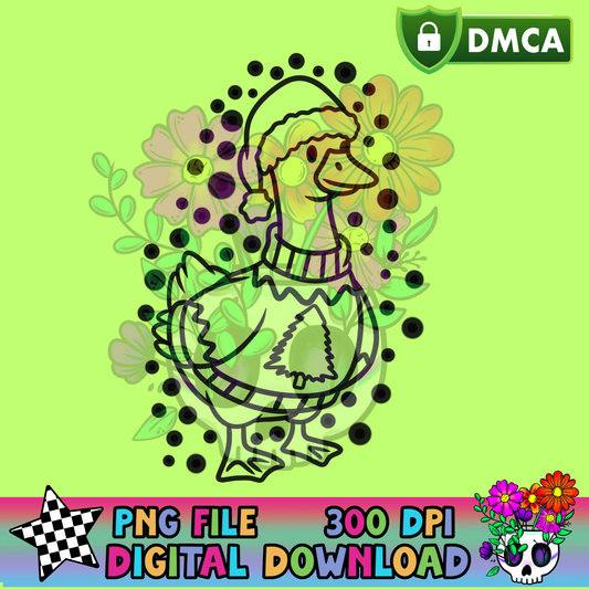 Christmas Sweater Goose - PNG