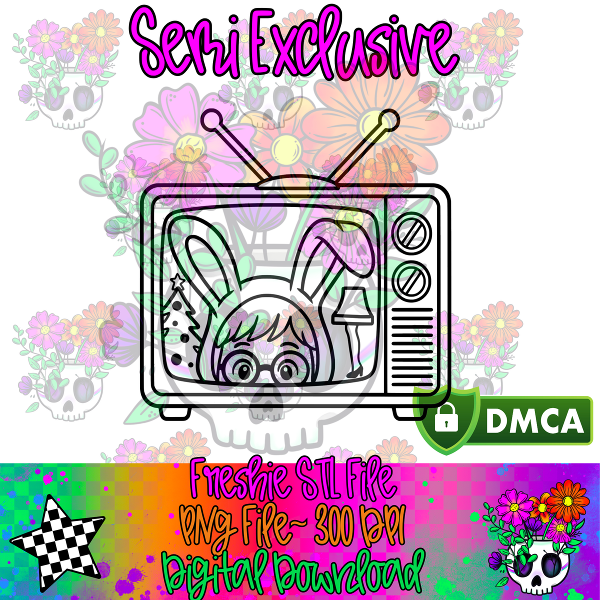 **VXP Semi Exclusive** Christmas TV Pink Bunny