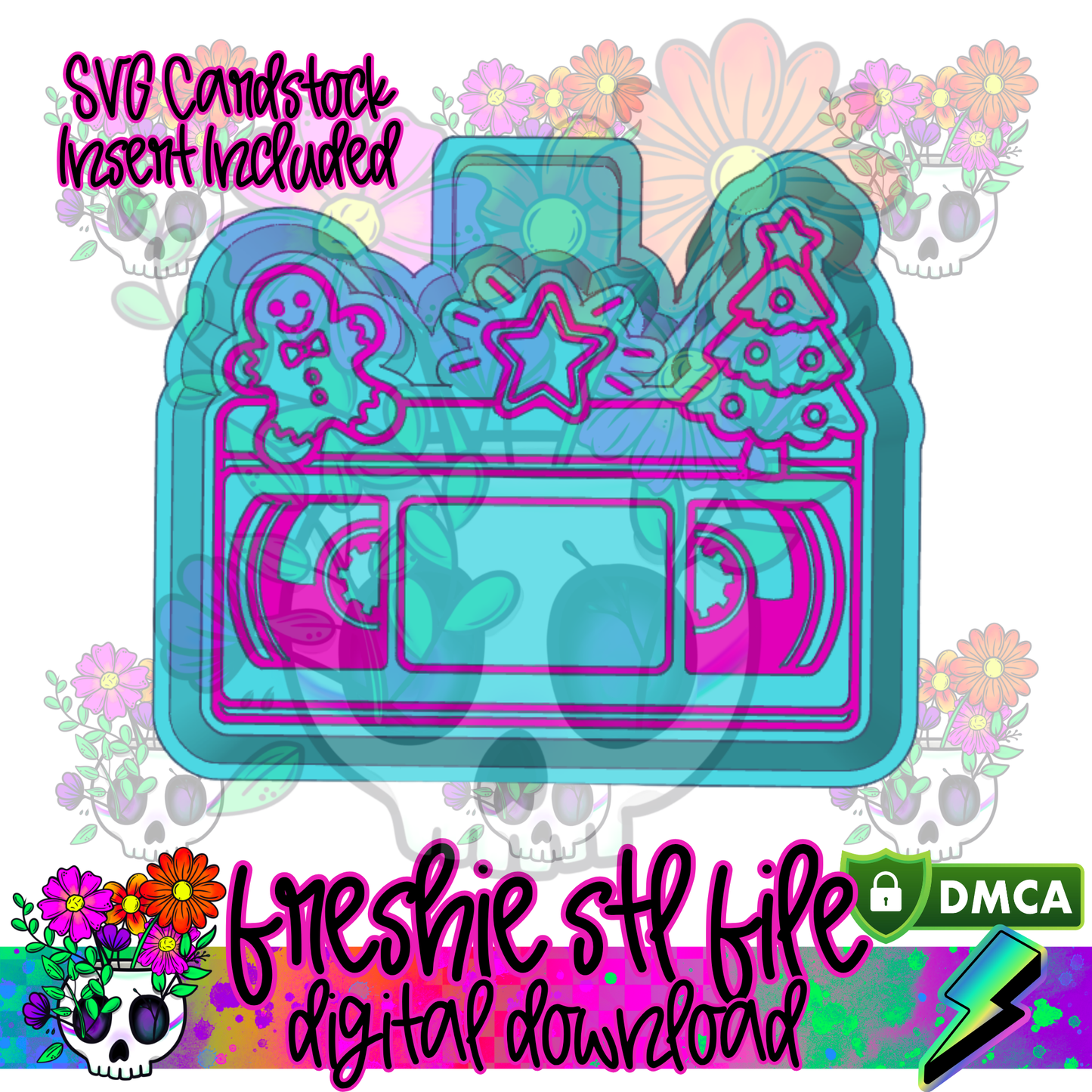Christmas VHS Mold Maker STL File