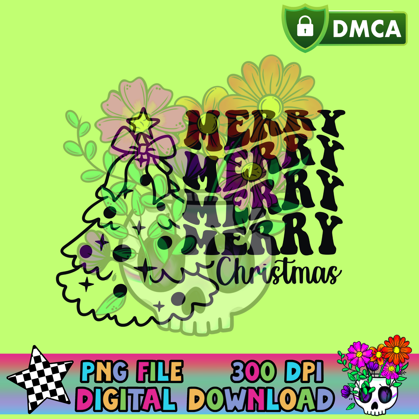 Merry Christmas Tree- PNG