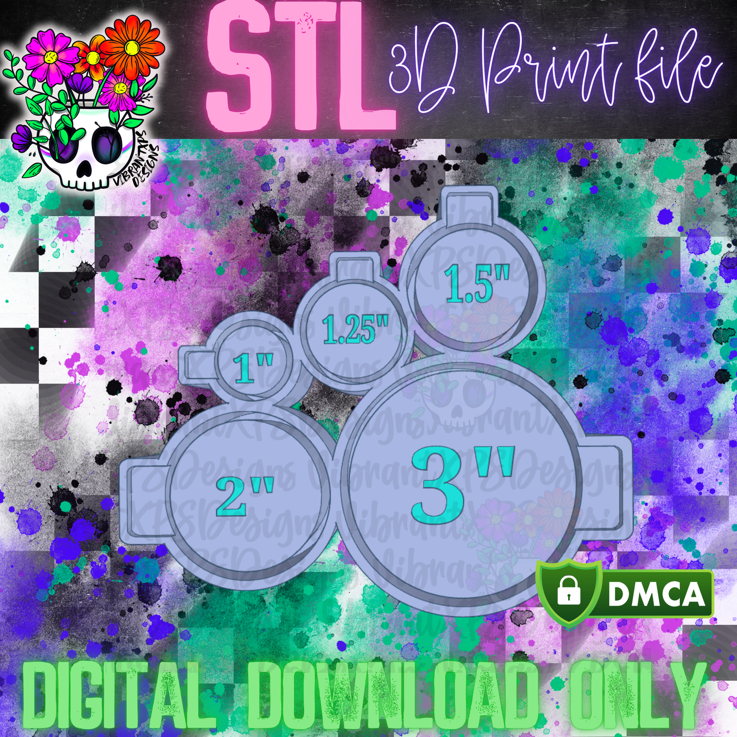 Circle Freshie Separators Mold Maker STL File