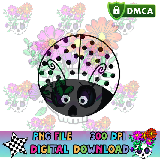 Circle Ladybug - PNG