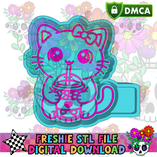 Coffee Cat Mold Maker STL File