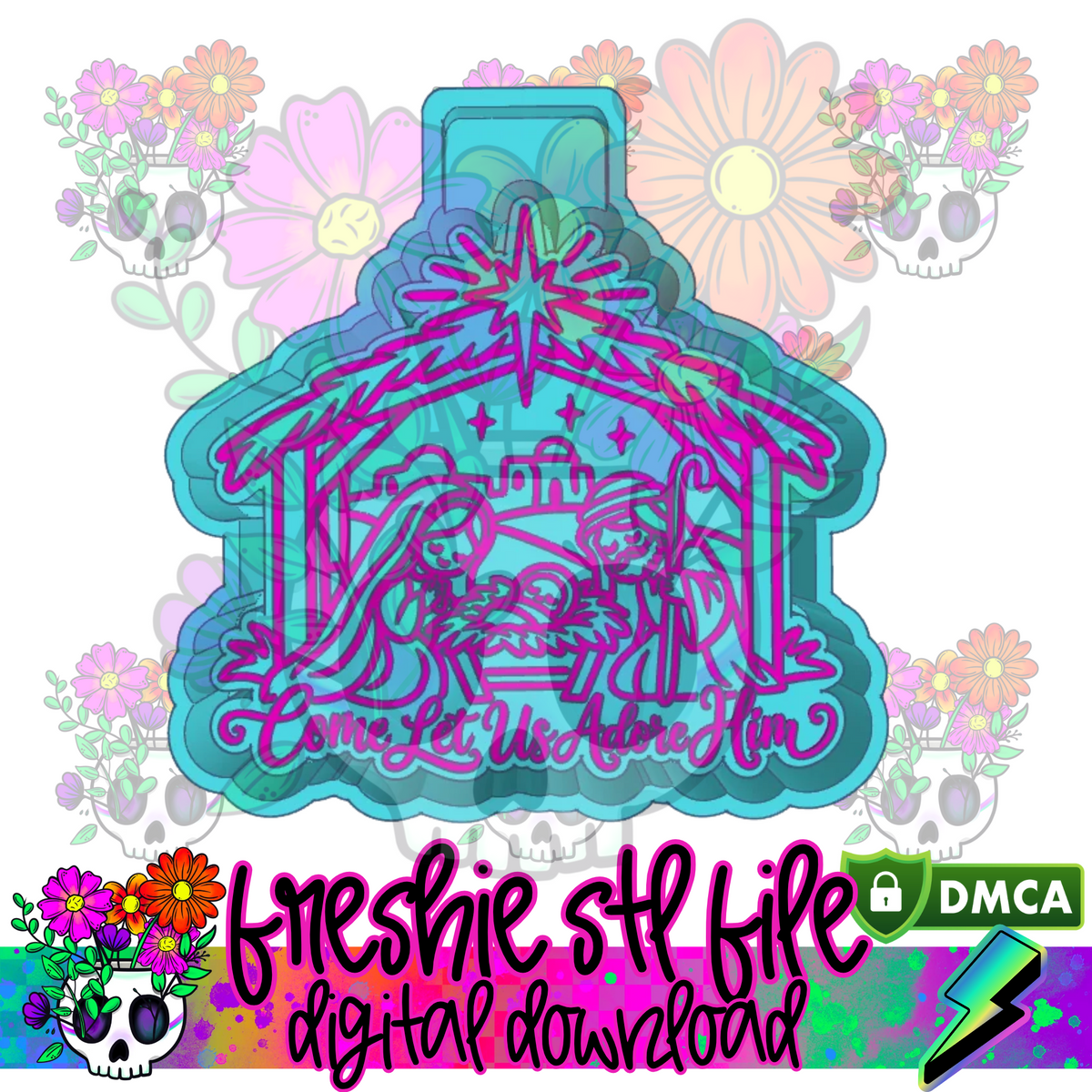 Come Let Us Adore Him Mold Maker STL File
