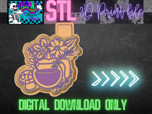 Cottagecore Coffee Pot Mold Maker STL File