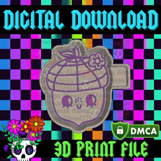 Cutie Acorn Mold Maker STL File