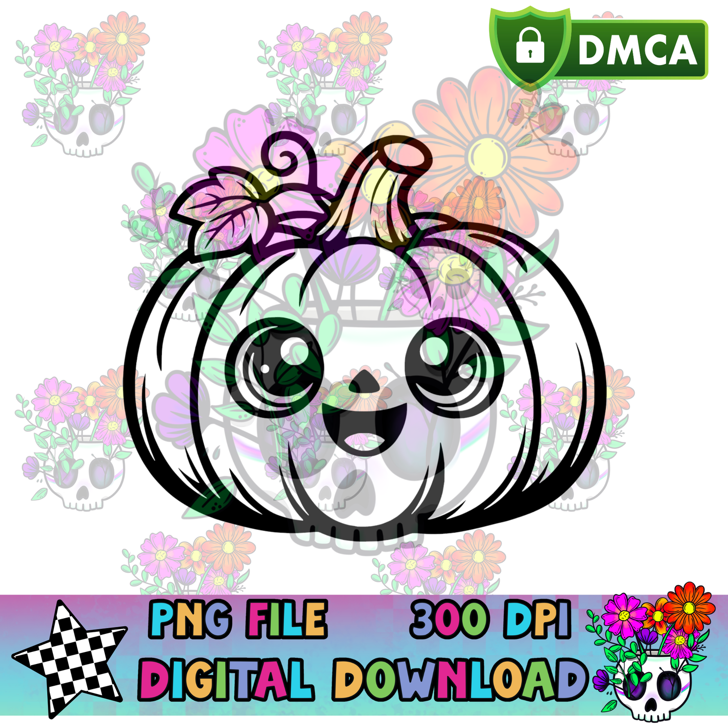 Cute Happy Pumpkin - PNG