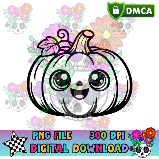 Cute Happy Pumpkin - PNG
