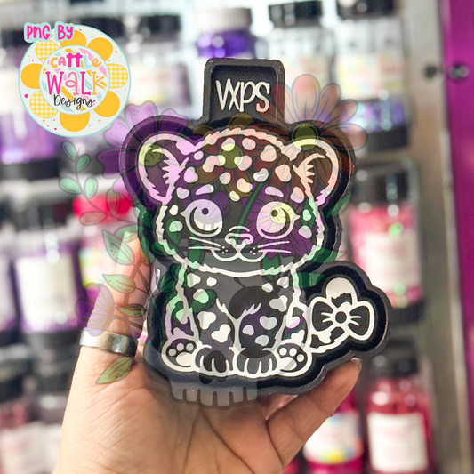 Leopard with Tail Bow - Freshie Mold