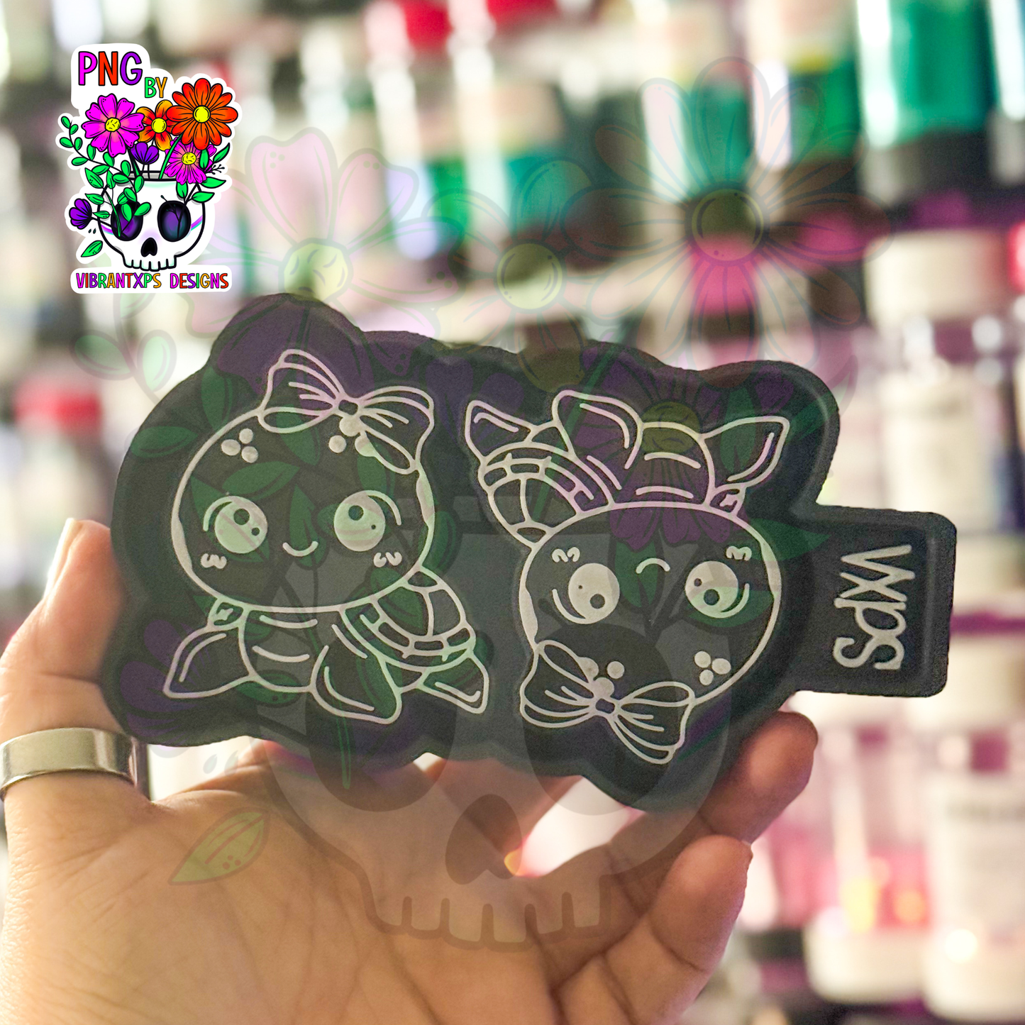 Cute Turtle Bow Vent Tray - Freshie Mold