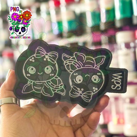 Cute Turtle Bow Vent Tray - Freshie Mold