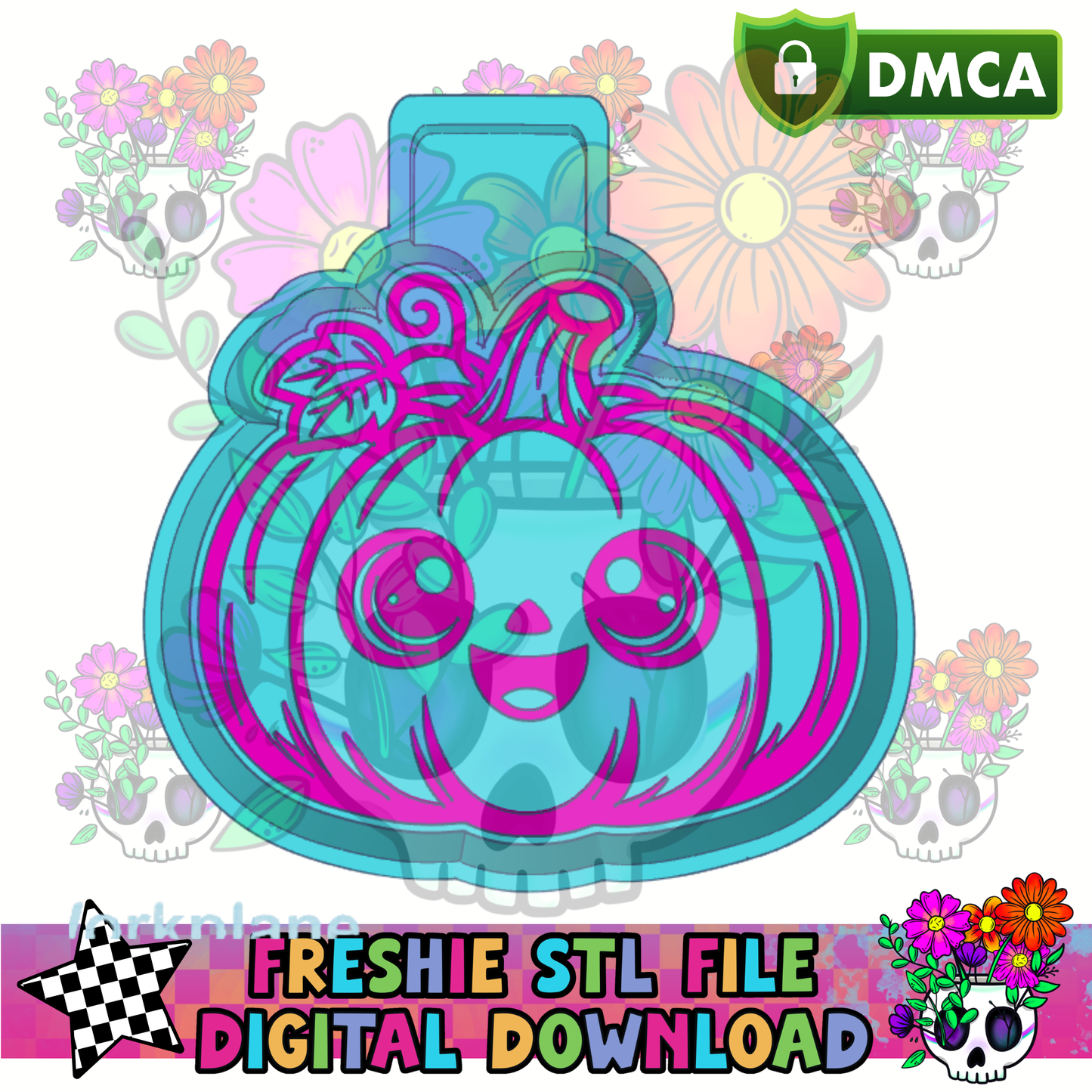 Cute Happy Pumpkin Mold Maker STL File