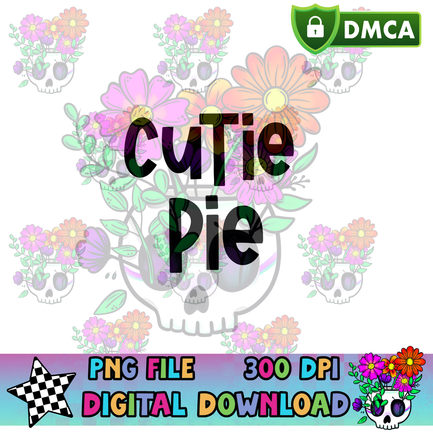 Checkered Heart Inserts - PNG