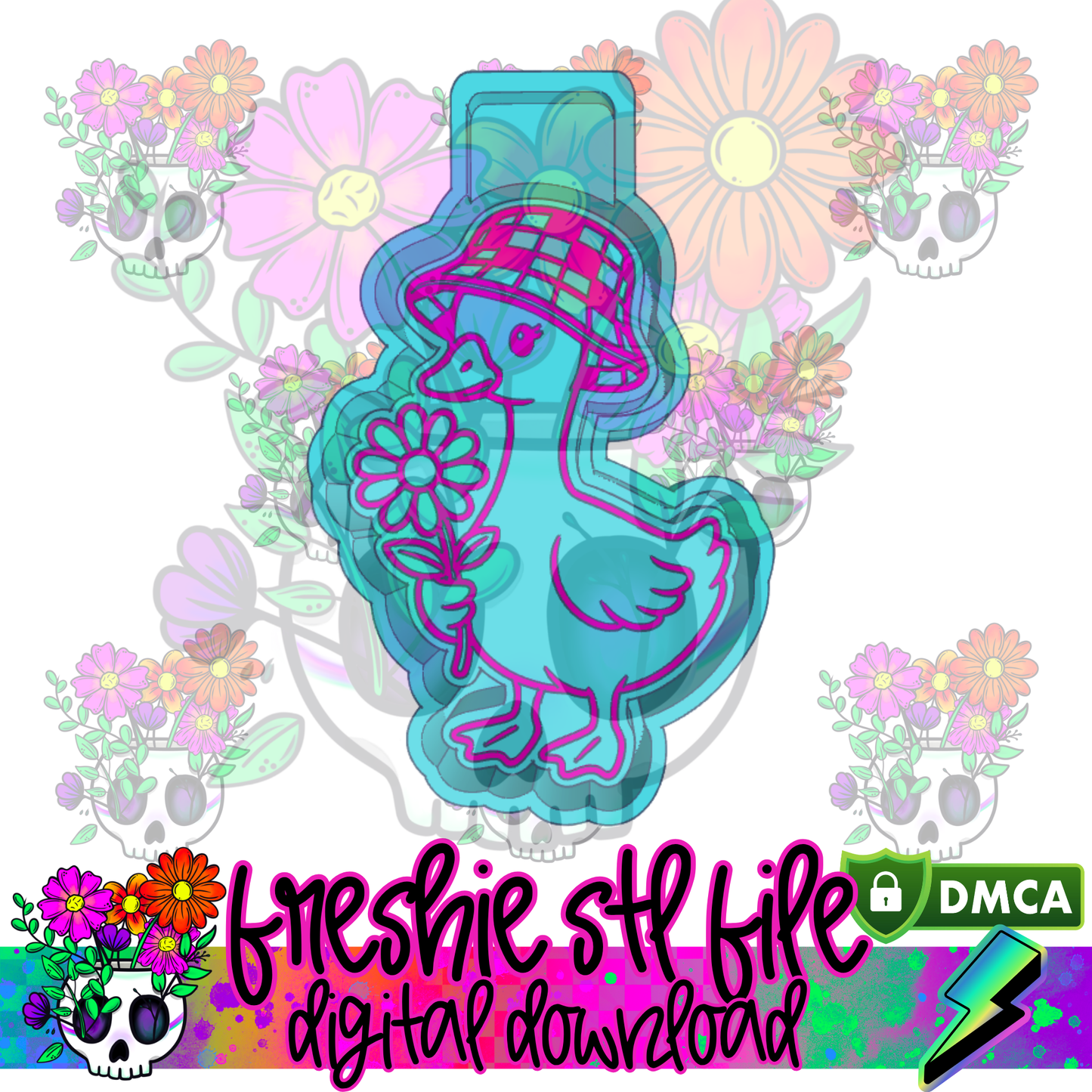 Daisy Goose Checkered Hat Mold Maker STL File