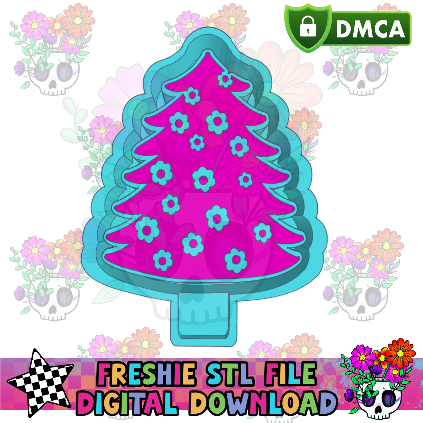 Daisy Christmas Tree Mold Maker STL File