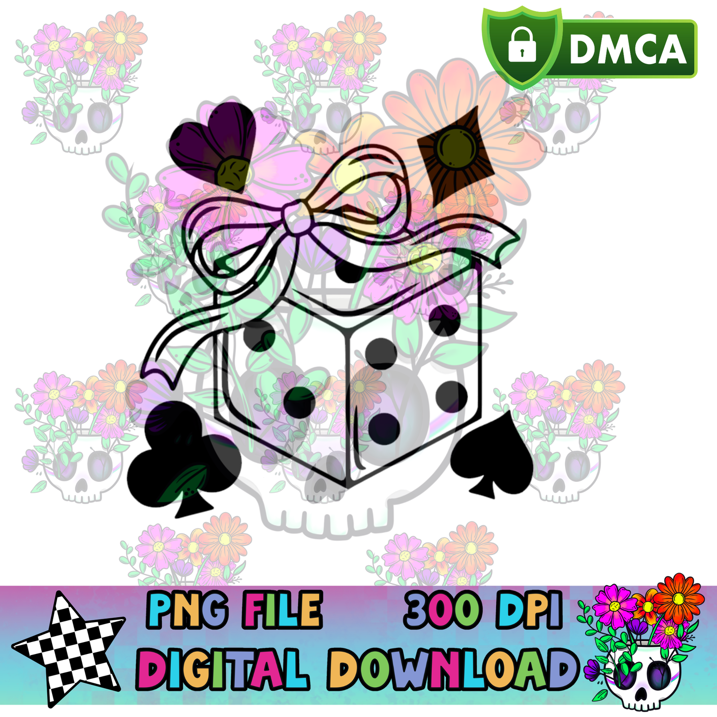 Dice Bow Suits - PNG