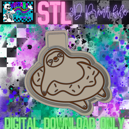 Donut Sloth Mold Maker STL File