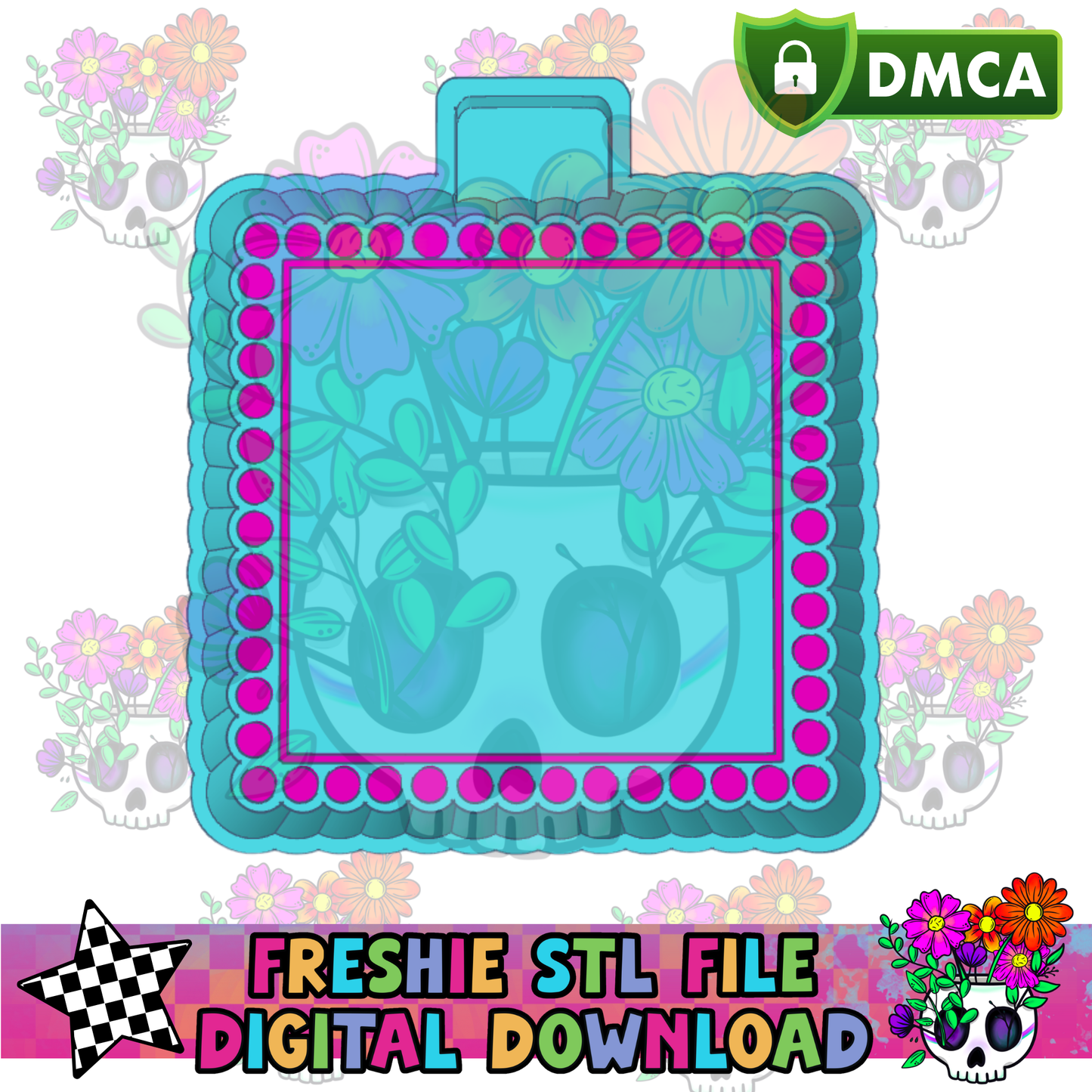 Dotted Square Mold Maker STL File