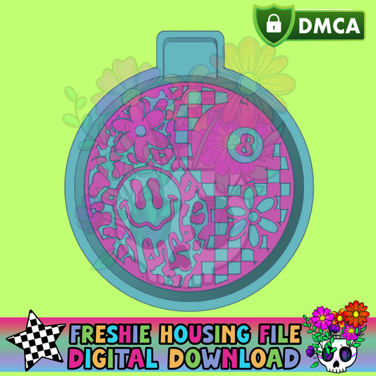 Drippy Happy 8-Ball Daisy Circle Mold Maker STL File