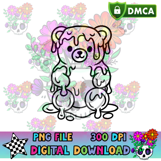 Drippy Bear - PNG