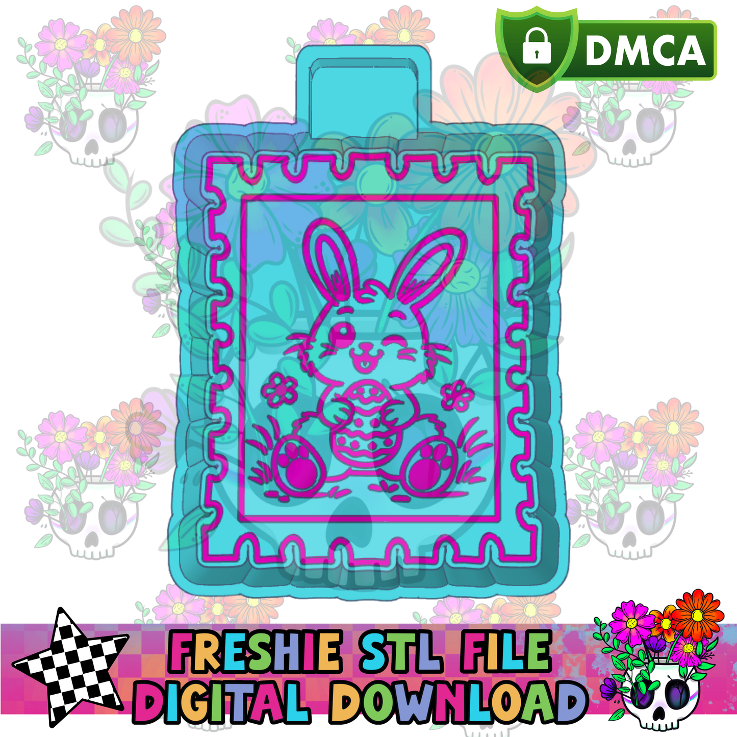 Easter Bunny Stamp STL File